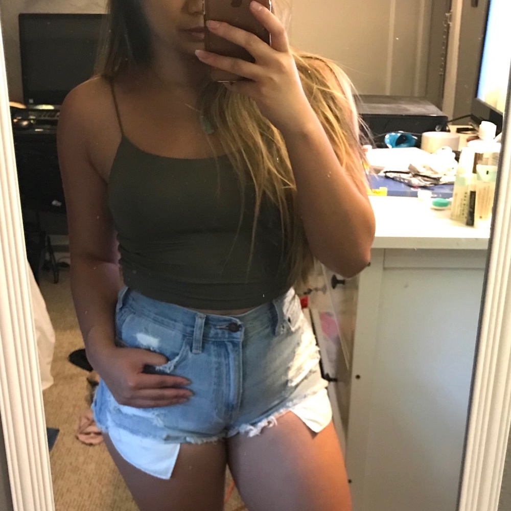 Hollister high waisted jean shorts